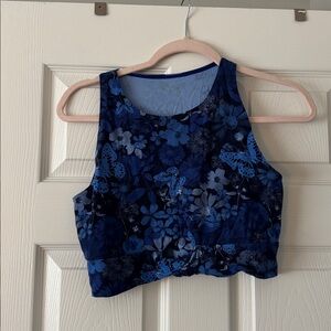 Aerie Blue Floral Tank Top